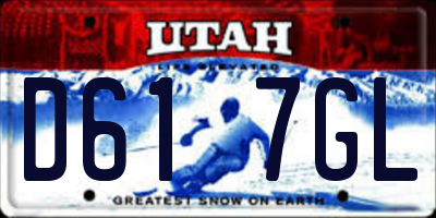 UT license plate D617GL
