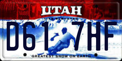 UT license plate D617HF