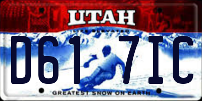 UT license plate D617IC