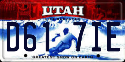 UT license plate D617IE