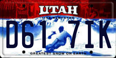 UT license plate D617IK
