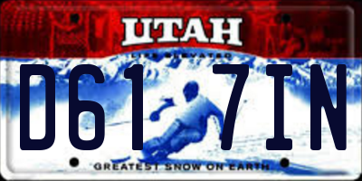UT license plate D617IN