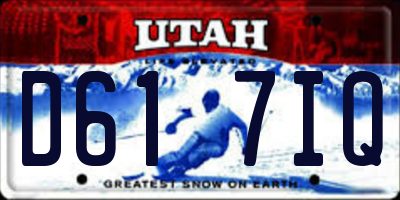 UT license plate D617IQ