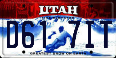 UT license plate D617IT