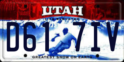 UT license plate D617IV