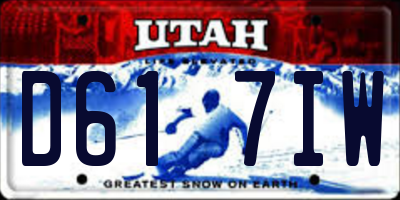 UT license plate D617IW