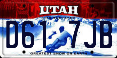 UT license plate D617JB
