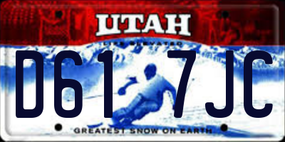 UT license plate D617JC