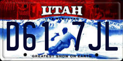UT license plate D617JL