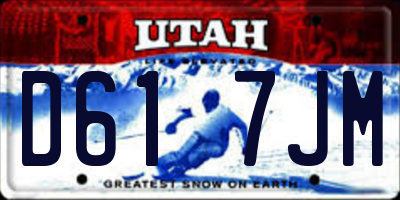 UT license plate D617JM