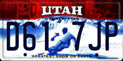UT license plate D617JP