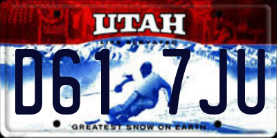 UT license plate D617JU