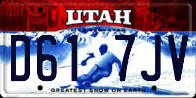 UT license plate D617JV