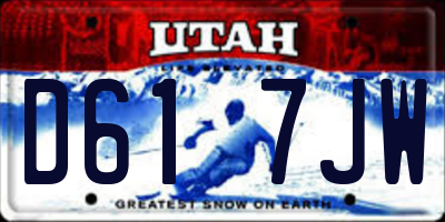 UT license plate D617JW