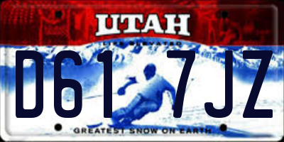 UT license plate D617JZ