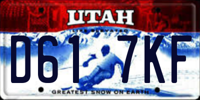 UT license plate D617KF