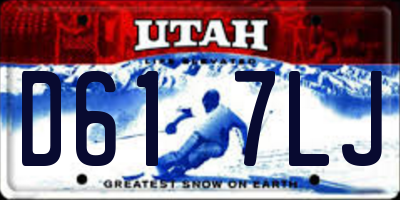 UT license plate D617LJ