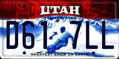 UT license plate D617LL