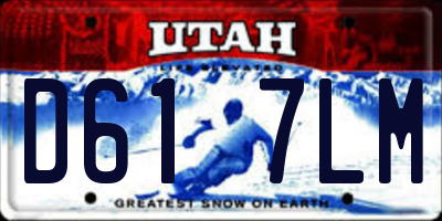 UT license plate D617LM