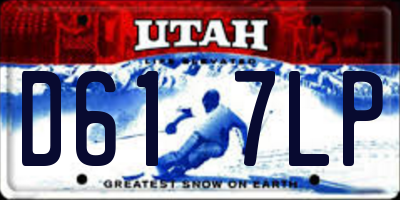 UT license plate D617LP