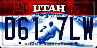 UT license plate D617LW