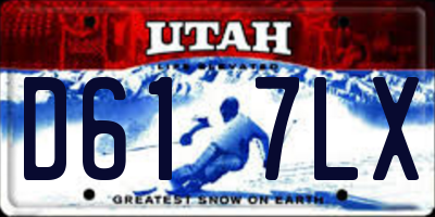 UT license plate D617LX