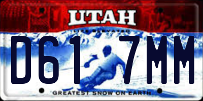 UT license plate D617MM