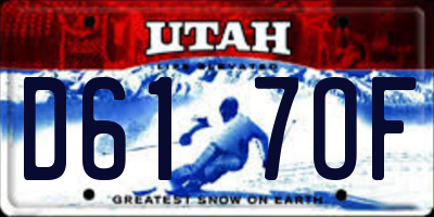 UT license plate D617OF