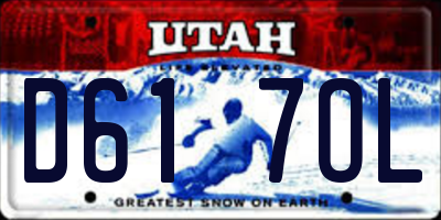 UT license plate D617OL