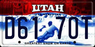 UT license plate D617OT