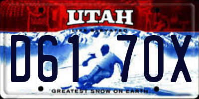 UT license plate D617OX