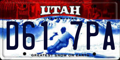 UT license plate D617PA