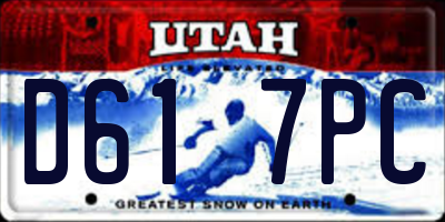 UT license plate D617PC