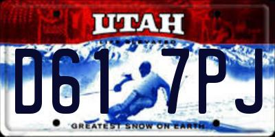 UT license plate D617PJ