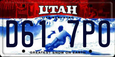 UT license plate D617PO