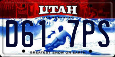 UT license plate D617PS