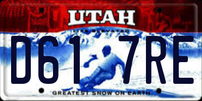 UT license plate D617RE