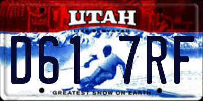 UT license plate D617RF
