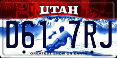 UT license plate D617RJ