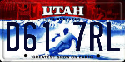 UT license plate D617RL