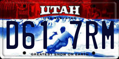 UT license plate D617RM