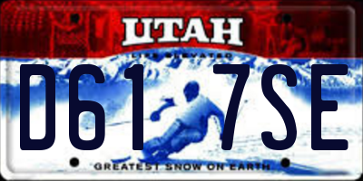 UT license plate D617SE
