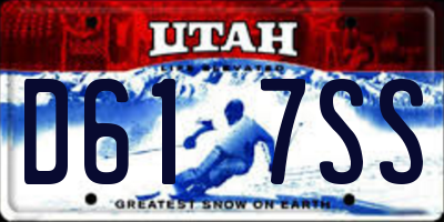 UT license plate D617SS