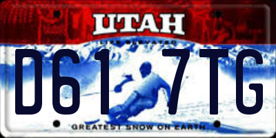 UT license plate D617TG