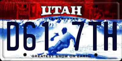 UT license plate D617TH