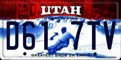 UT license plate D617TV