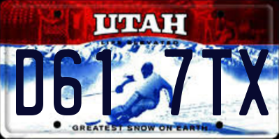 UT license plate D617TX