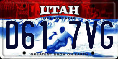 UT license plate D617VG