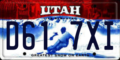 UT license plate D617XI