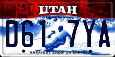 UT license plate D617YA